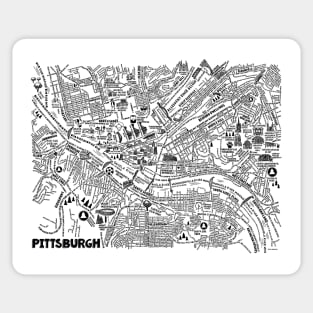 Pittsburgh Street Map Sticker